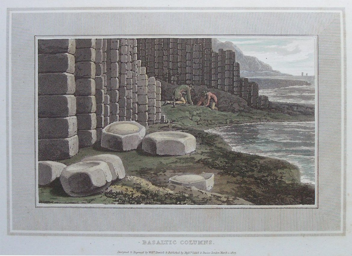 Aquatint - Basaltic Columns - Daniell